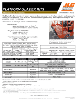 JLG Platform Glazier Kits