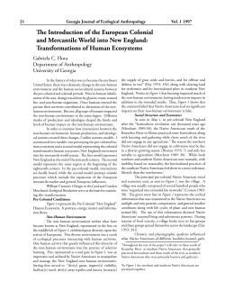 The Introduction of the European Colonial and Mercantile World into