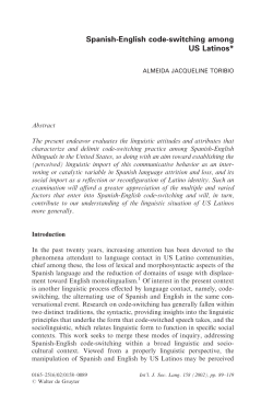 Spanish-English code-switching among US Latinos