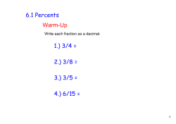 percent - Plain Local Schools