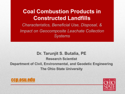 Coal Combustion Products in Constructed Landfills