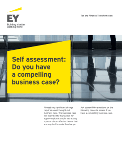 Self assessment: Do you have a compelling business case?