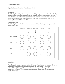 Chemical Reactions