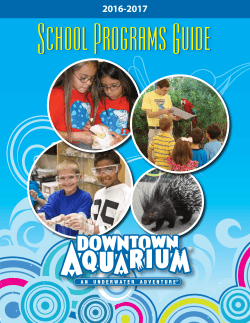 School Program Guide - Aquarium Restaurants