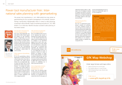 Power tool manufacturer Fein: Inter- national sales