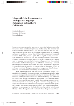 Linguistic Life Expectancies: Immigrant Language