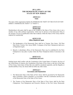 by-laws the democratic party of the state of new jersey