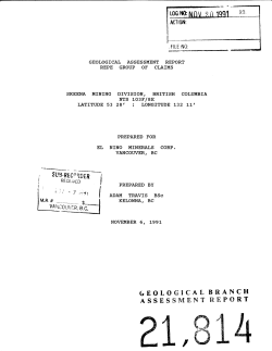 GEOLOGICAL ASSESSMENT REPORT REPE GROUP OF CLAIMS
