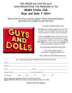 BDMS Drama Club Guys and Dolls T-Shirt