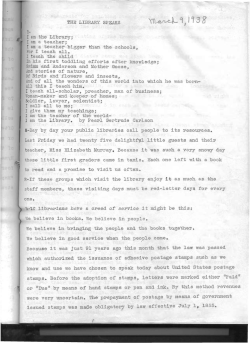 March 9, 1938 - LE Phillips Memorial Public Library