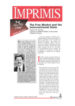 The Free Market and the Interventionist State
