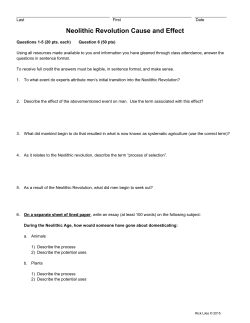 Neolithic Revolution Cause and Effect