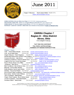 GWRRA Chapter-T Region D - Ohio District Akron, Ohio