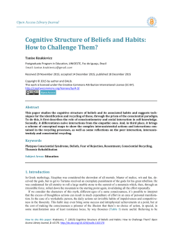 Cognitive Structure of Beliefs and Habits