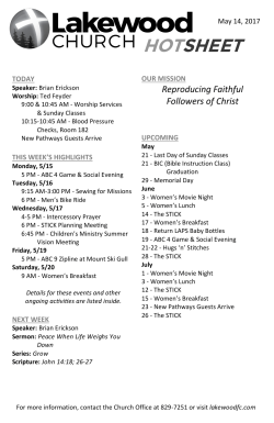 hotsheet - Lakewood Evangelical Free Church