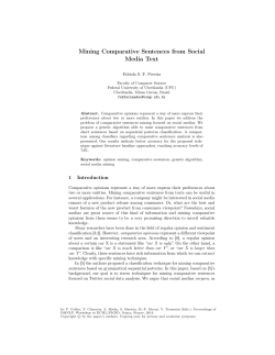 Mining Comparative Sentences from Social Media Text
