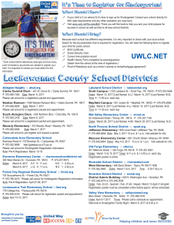 2017 Kindergarten Registration Flyer_Lackwanna County.indd
