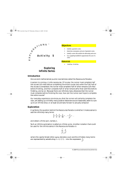 Activity 5 Exploring Infinite Series - TI Education