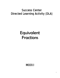 Equivalent Fractions