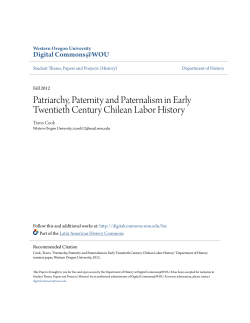 Patriarchy, Paternity and Paternalism in Early Twentieth Century