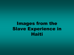 Images from the Slave Experience in Haiti