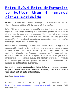 Metro 5.9.4-Metro information to better than 4 hundred cities worldwide