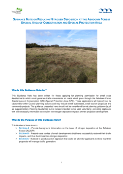 guidance note on reducing nitrogen deposition at the ashdown