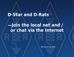 D-Star and D-Rats &mdash;Join the local net and / or chat via the Internet