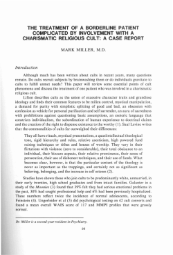 The Treatment of a Borderline Patient Complicated by Involvement