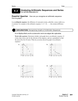 Analyzing Arithmetic Sequences and Series