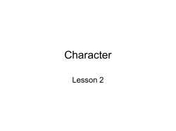 Character Lesson - UNC School of Education