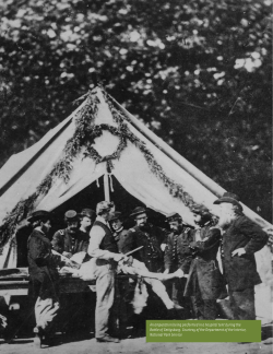 An amputation being performed in a hospital tent during the Battle of