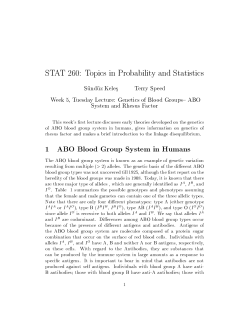 Genetics of Blood Groups