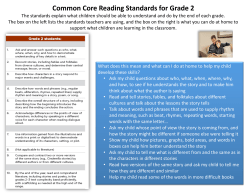 Common Core Reading Standards for Grade 2