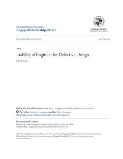 Liability of Engineer for Defective Design