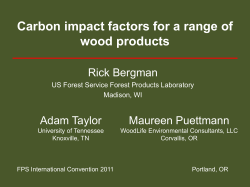 Carbon impact factors for a range of wood products