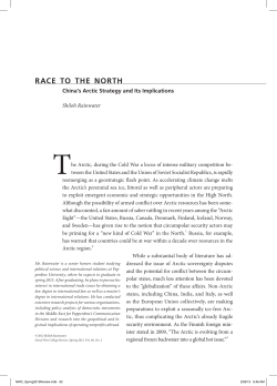 RaCE TO ThE NORTh - US Naval War College