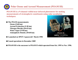 Polar Ozone and Aerosol Measurement (POAM III)