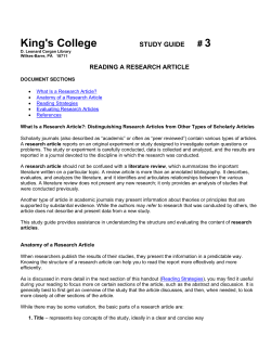 Study Guide # 3 - King`s College