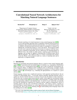 Convolutional Neural Network Architectures for Matching Natural