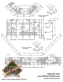 Baseball and Softball backstop diagrams and