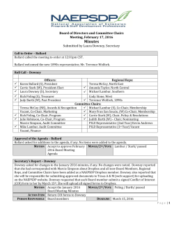 February 2016 Board Minutes