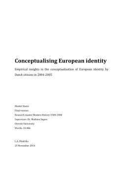 Conceptualising European identity