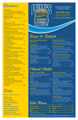 to menu! - Lulu`s Waterfront Grille