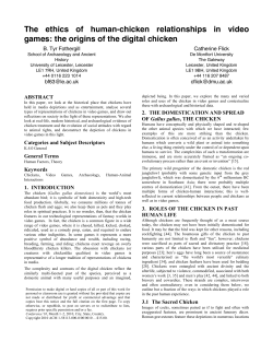 The ethics of human-chicken relationships in video games