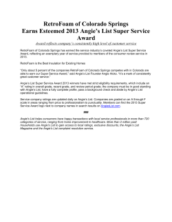 RetroFoam of Colorado Springs Earns Esteemed 2013 Angie`s List