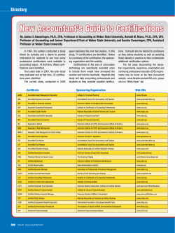New Accountant`s Guide To Certifications