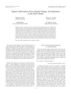 Implicit Ambivalence From Attitude Change: An Exploration of the
