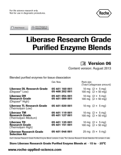 Liberase Research Grade Purified Enzyme Blends - Sigma
