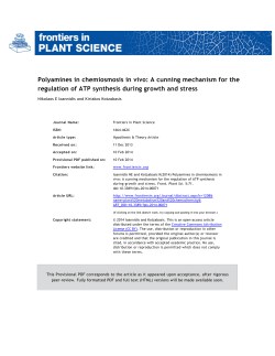 Polyamines in chemiosmosis in vivo: A cunning mechanism for the